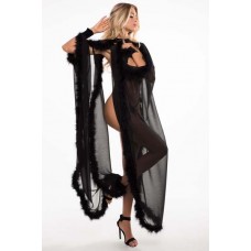 Black glamourous satin sensual cape