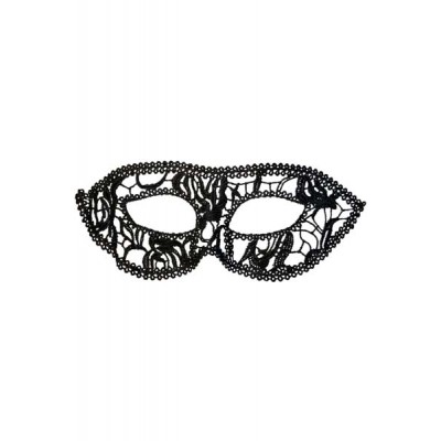 Black face mask with lace privacy