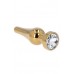 Gold anal metal plug with strass