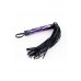 Leather whip with purple and lace handle