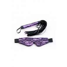 Purple set mask and whip on lace