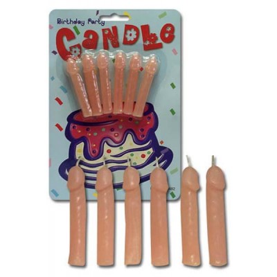 Birthday candles shaped penis