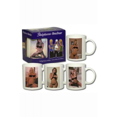 Mug striptease woman