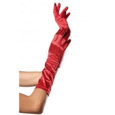 elbow lenght satin gloves one size