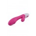 Pink rechargeable silicone vibrator rabbit