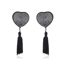 Nipple tassels black heart shine