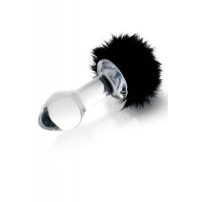 Crystal anal plug with black tail