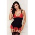 2PC Lace chemise & G-string set with garters