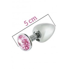 Small metal anal plug with diamond