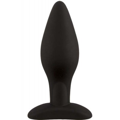 100% silicone black anal butt plug
