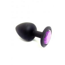 Silicone anal butt plug with diamond