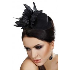 Mini top hat black flower